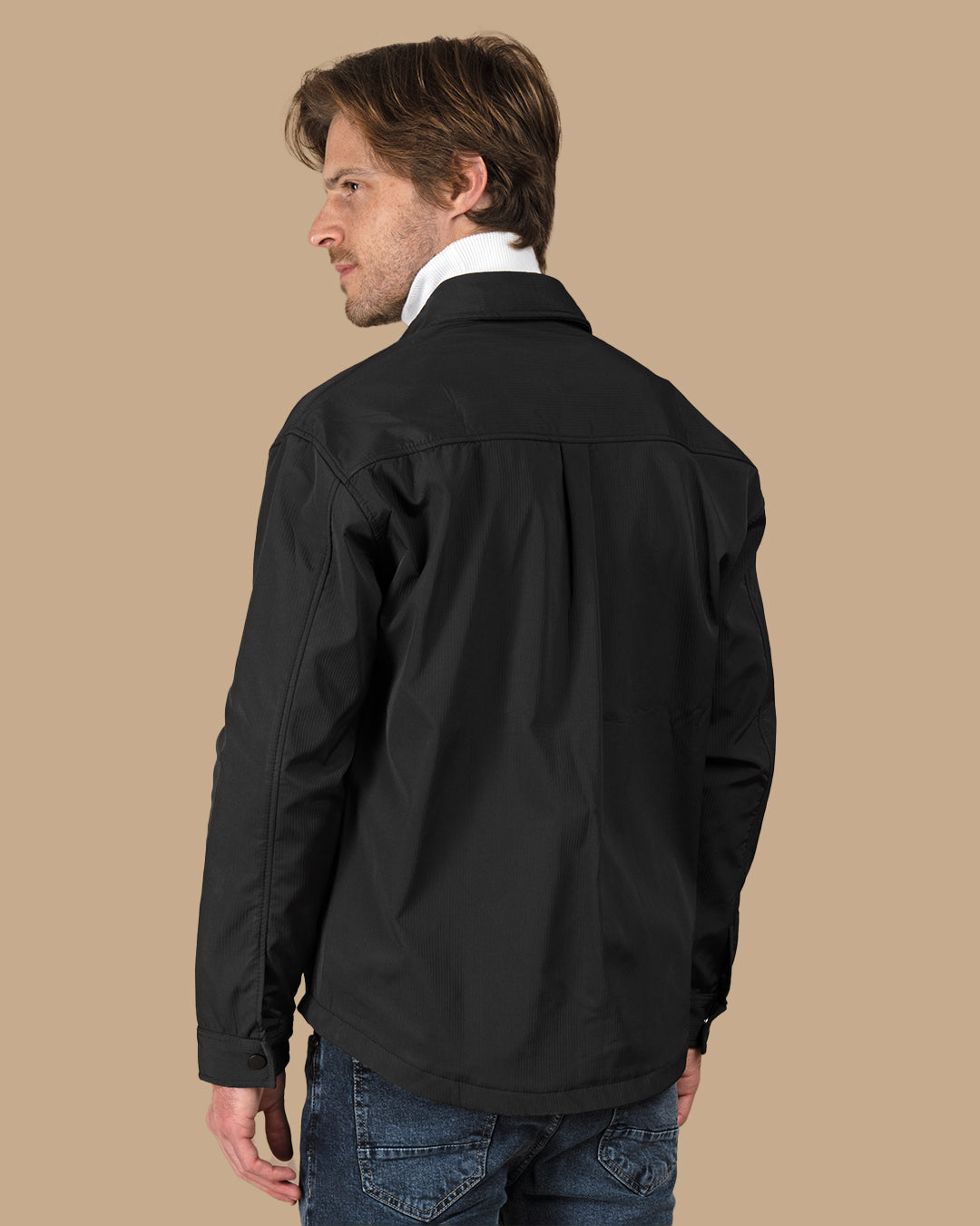 Black waterproof winter shirt