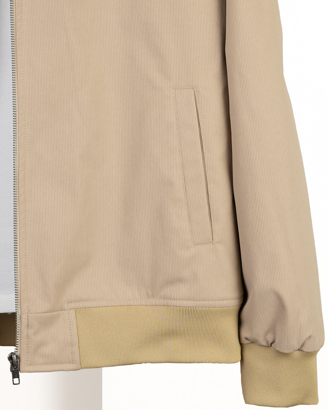 Camel Gabardine Winter Jacket with Fur Lining