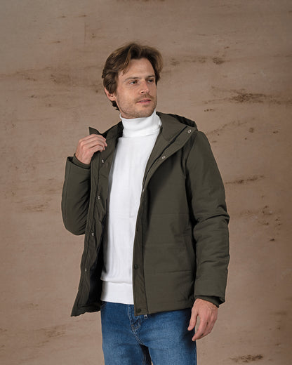 Dark Olive Regular fit waterproof jacket