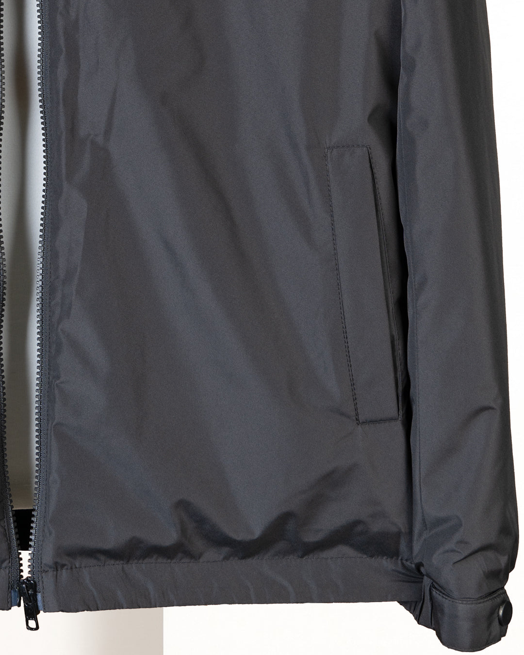Black Clever Half-Neck Waterproof Jacket