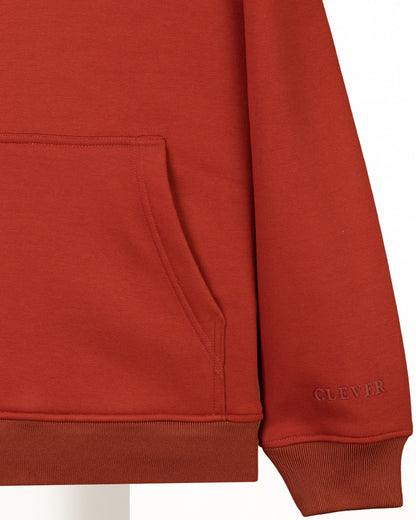 Burgundy Basic Cotton Hoodie