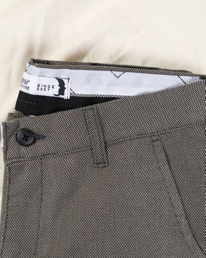 Charcoal Textured Classic Slim-Fit  Pants