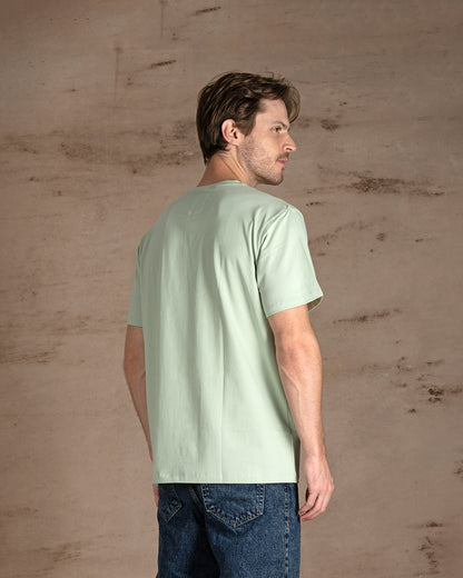 Light Green  printed Cotton T-shirt