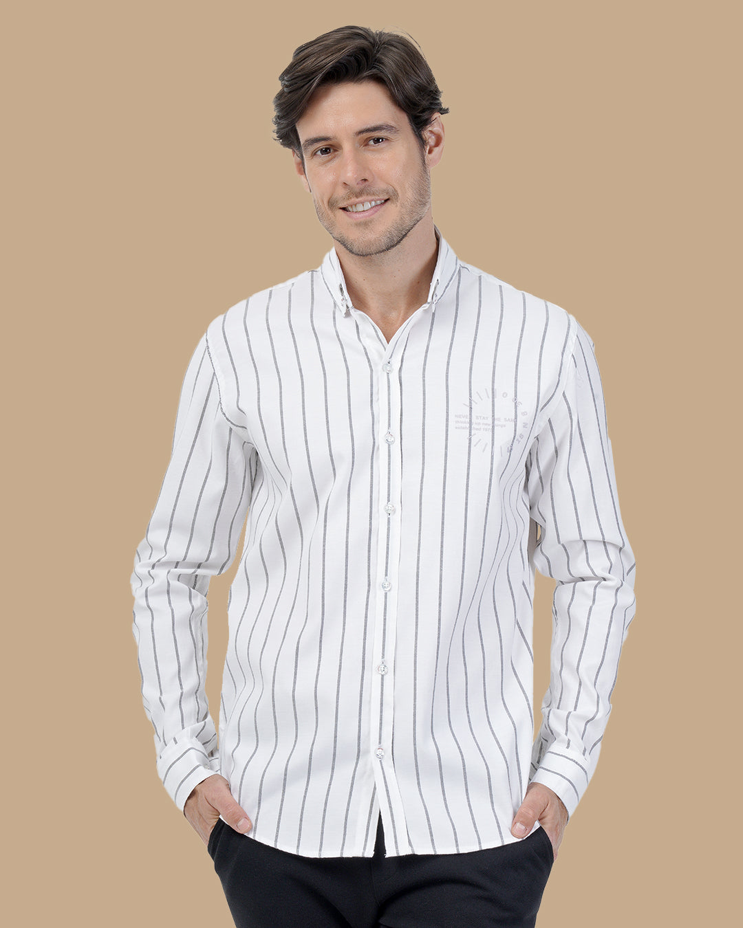White Cotton Big size shirt