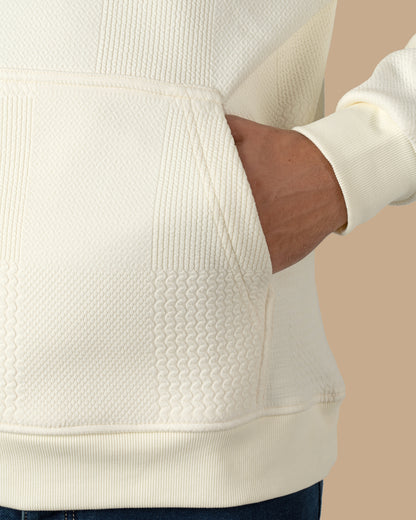 Off-White Patterned Knit cotton Hoodie