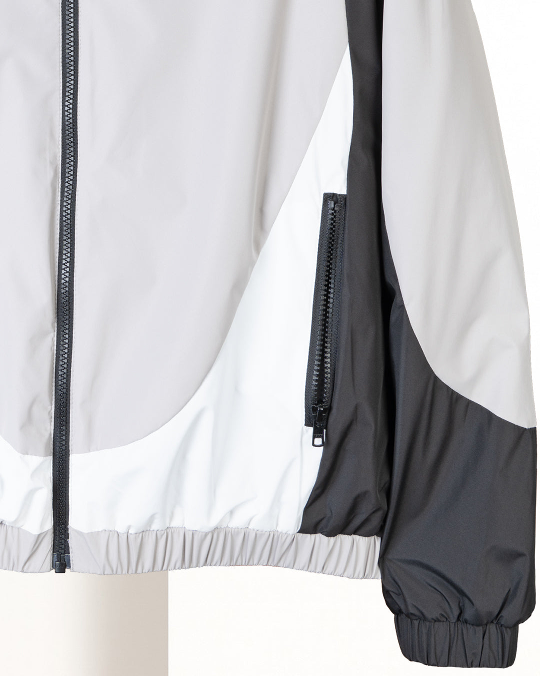 Black Color-block Sport Waterproof Jacket