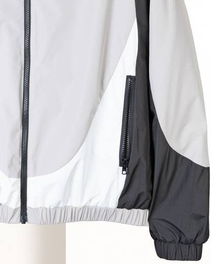 Black Color-block Sport Waterproof Jacket