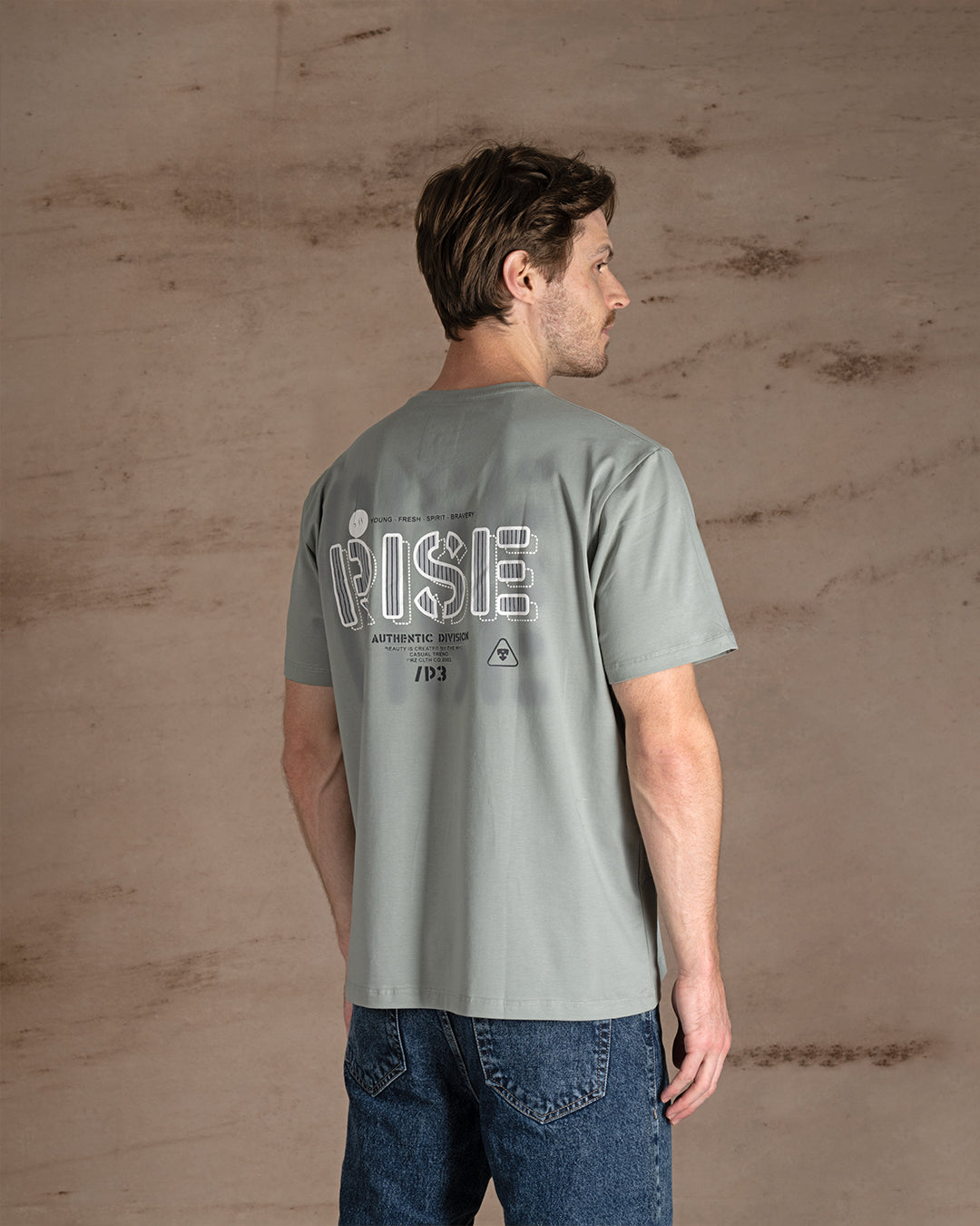 Dark Mint Dual-sided printed Cotton T-shirt