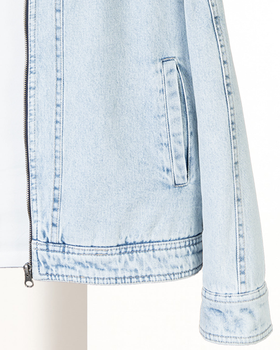 Ice-Blue Lined Denim Jacket