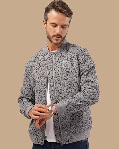 Grey Fur-Lined Wool Jacket