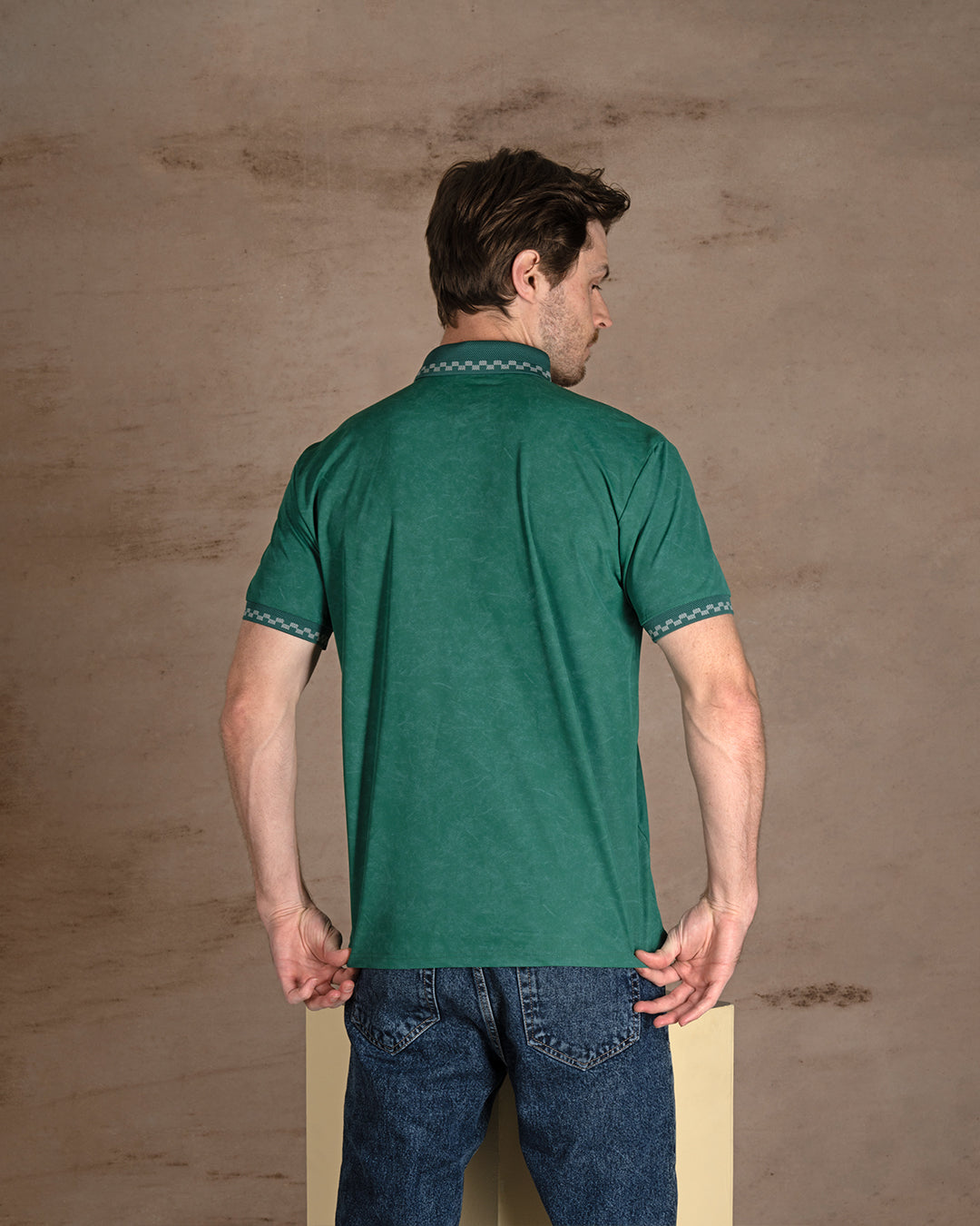 Green Turkish cotton Polo Shirt Short sleeves