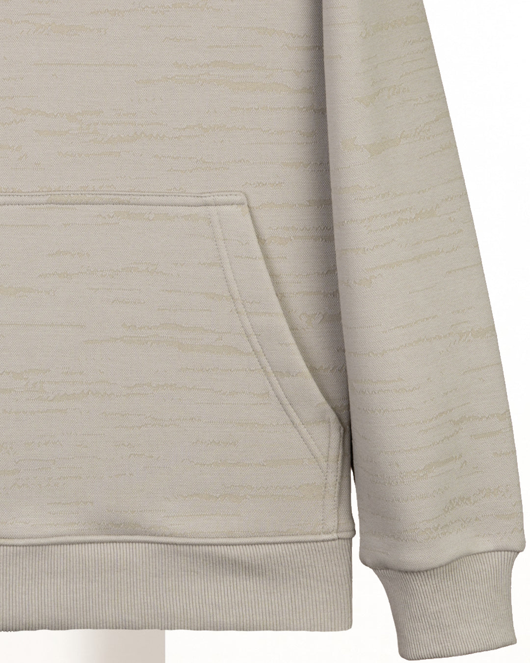 Grey Knitted Cotton Hoodie