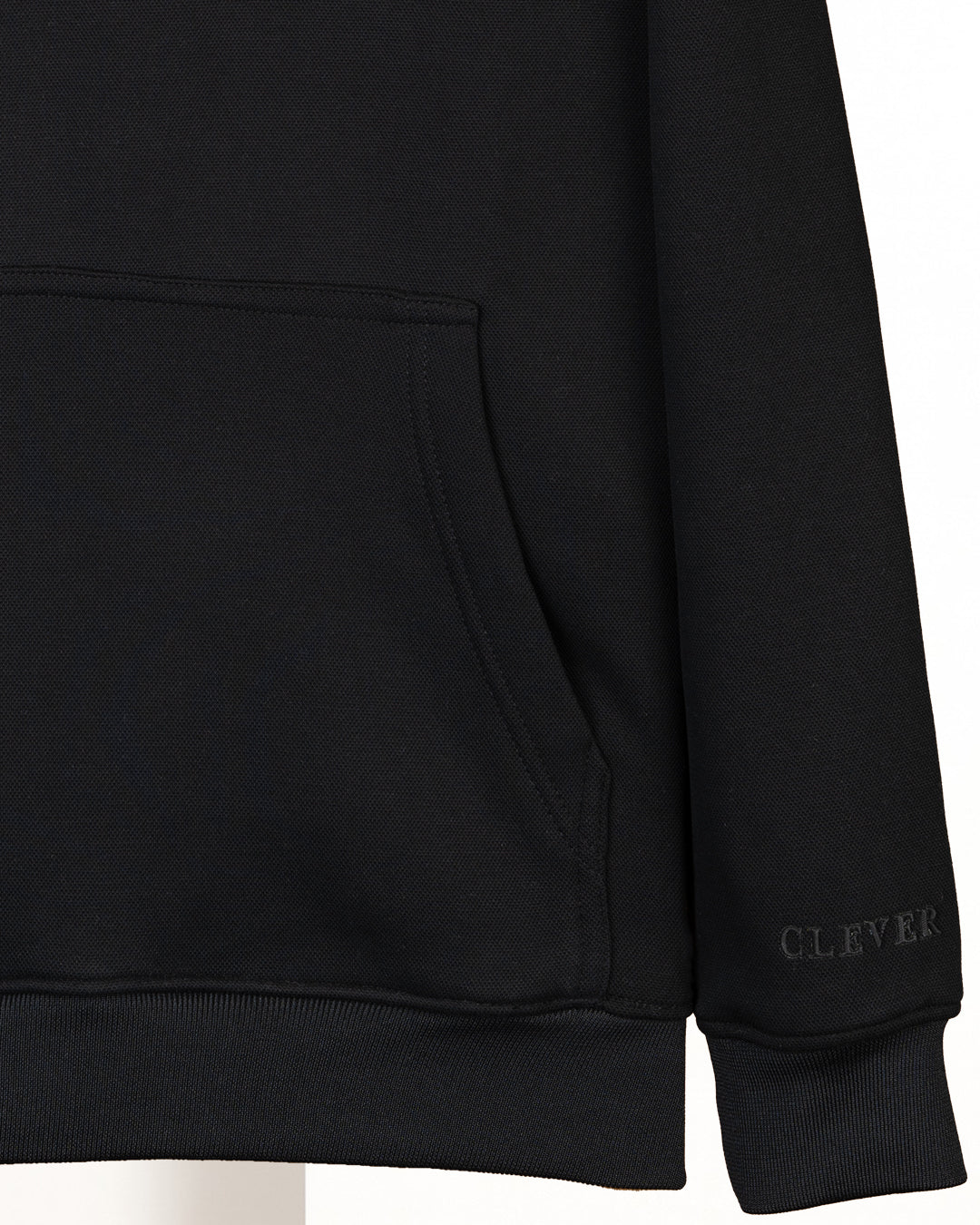 Black Basic Cotton Hoodie