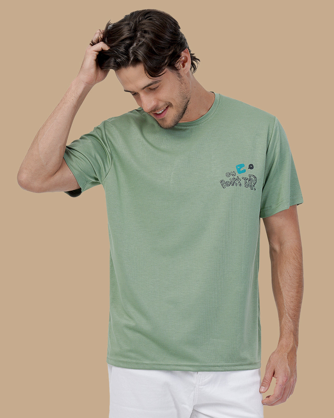 Dark Mint Cotton T-shirt