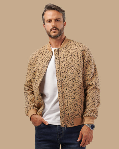 Camel Fur-Lined Wool Jacket