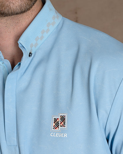 Baby Blue Turkish cotton Polo Shirt Short sleeves