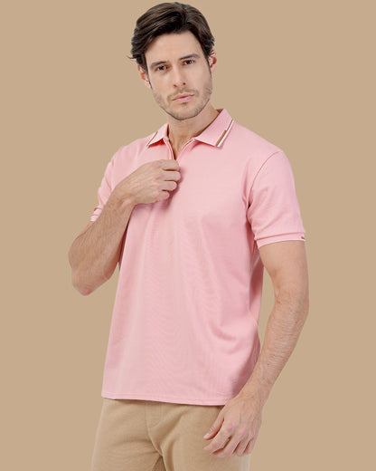 Rose Cotton Polo Shirt