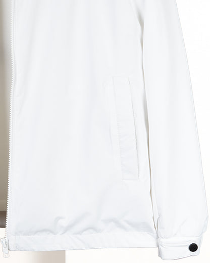 White Clever Half-Neck Waterproof Jacket