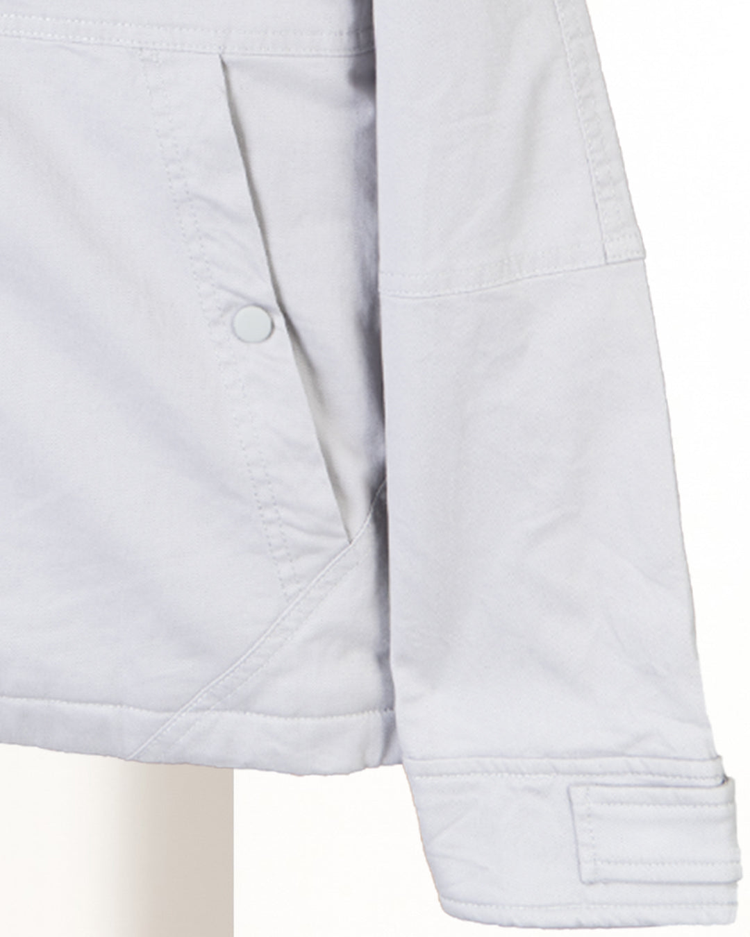 Silver Casual Hooded Gabardine Jacket