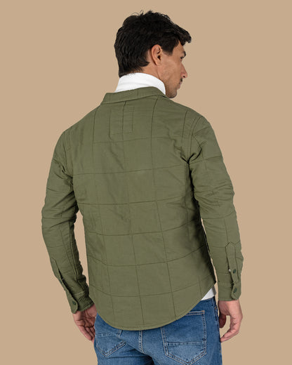 Classic Quilted Jacket - Olive Green
