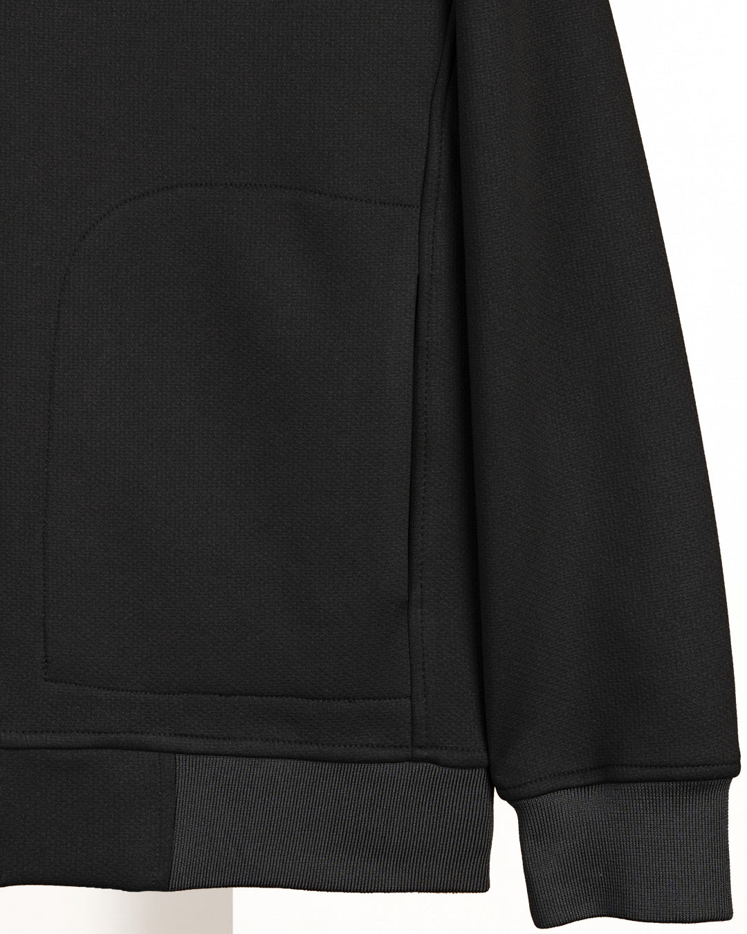 Black Modern Full-Zipper Plain Cotton Hoodie