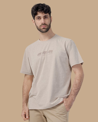 Beige Cotton T-shirt
