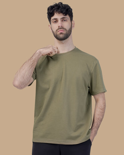 khaki Cotton T-shirt