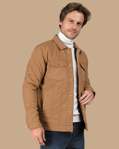 Camel Casual Gabardine Jacket