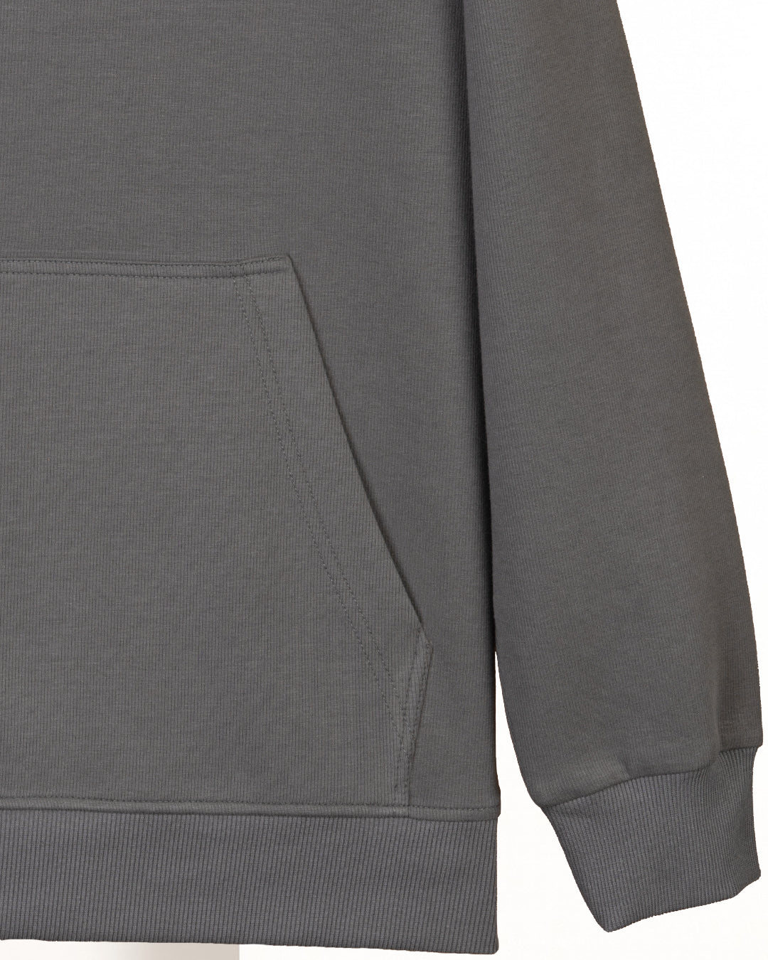 Grey Plain Cotton Hoodie (Big Size)