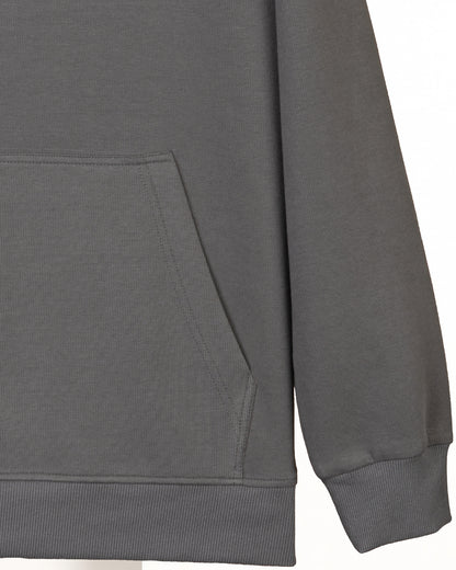 Grey Plain Cotton Hoodie (Big Size)