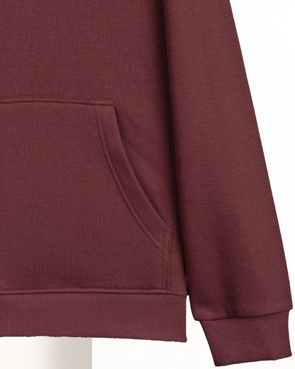 Red Printed Cotton Hoodie