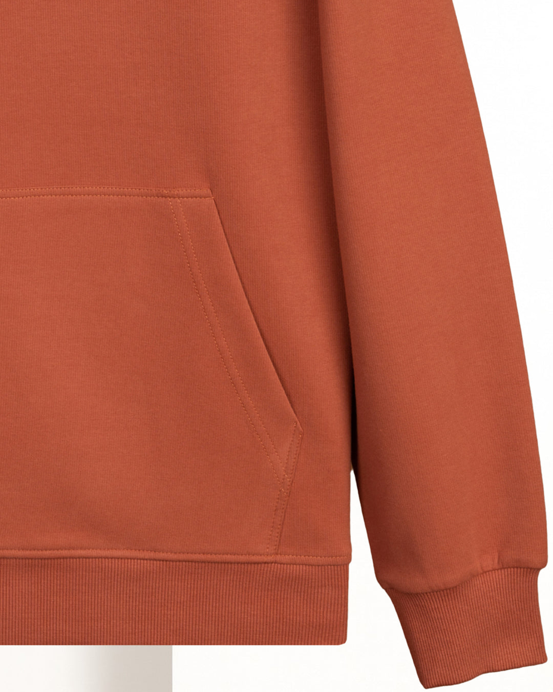 Men's Classic Minimalist Hoodie - Rust (Brick)