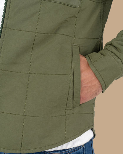 Classic Quilted Jacket - Olive Green
