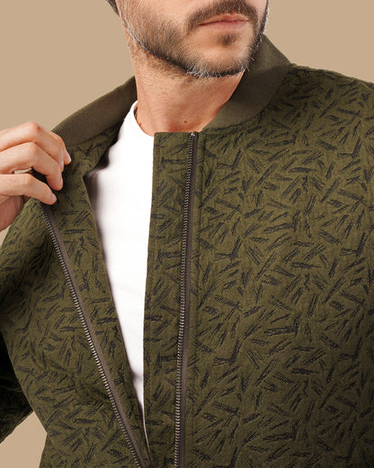 Oil Fur-Lined Wool Jacket