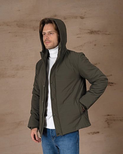 Dark Olive Regular fit waterproof jacket