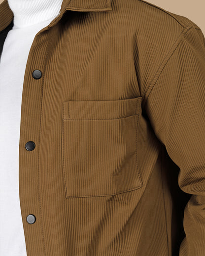 Brown waterproof winter shirt