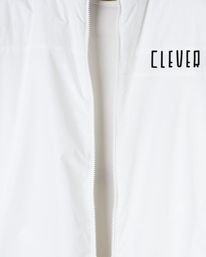 White Clever Half-Neck Waterproof Jacket
