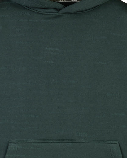 Olive Knitted Cotton Hoodie