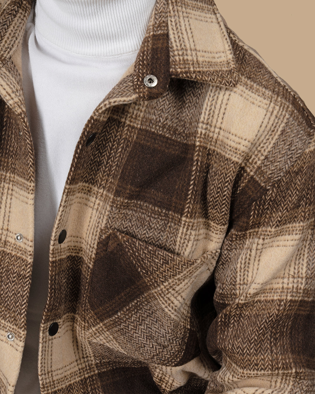 Brown Flannel checkered winter shirt