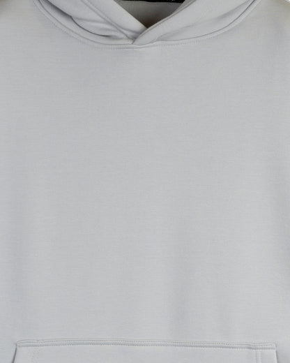 Grey Basic Cotton Hoodie