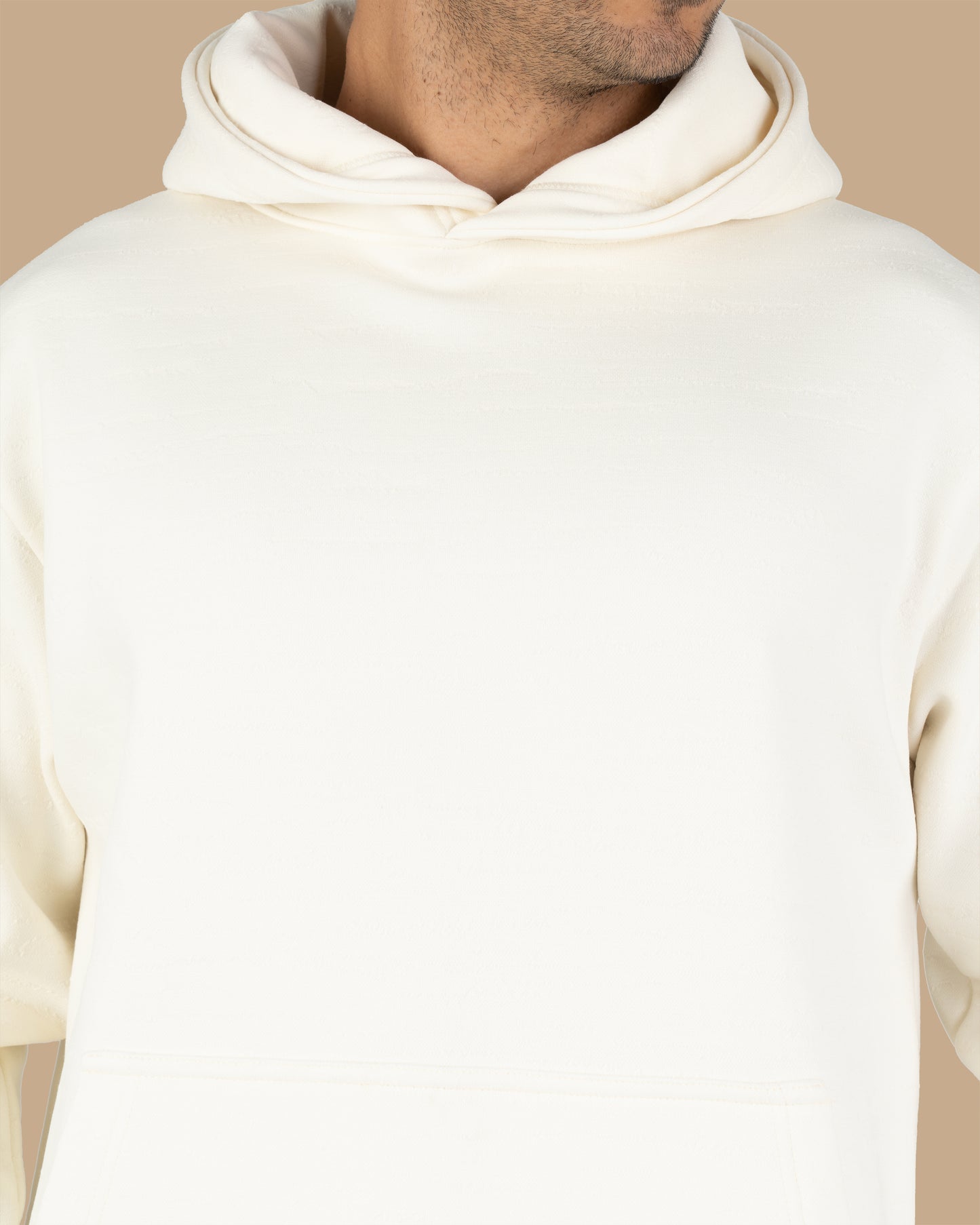 Off-White Knitted Cotton Hoodie