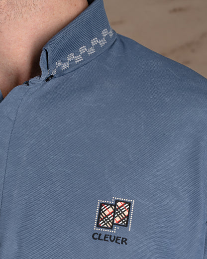 Indigo Turkish cotton Polo Shirt Short sleeves