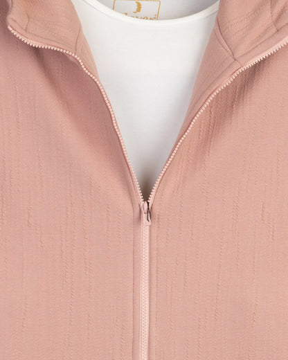 Rose Full-Zipper Cotton Hoodie