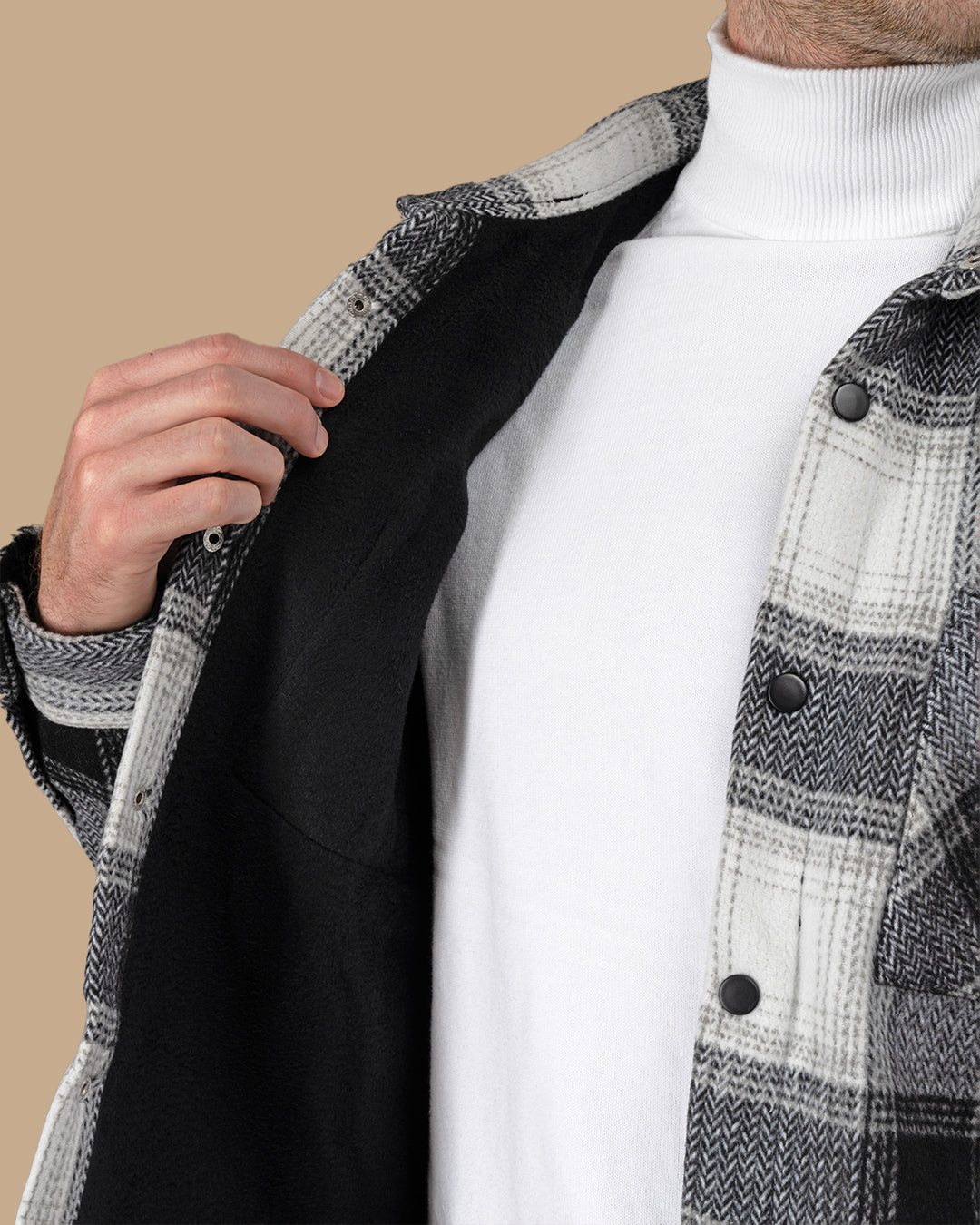 Charcoal Flannel checkered winter shirt