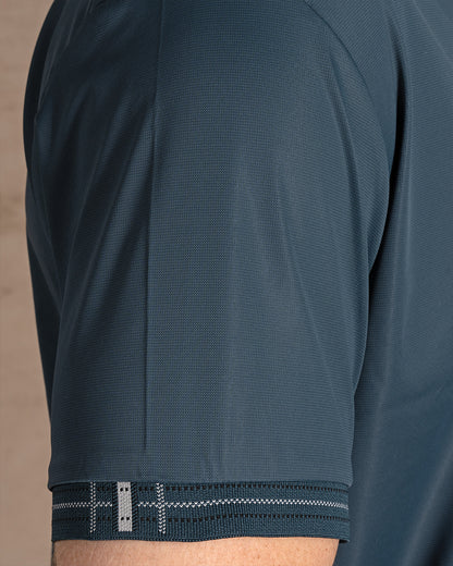 Dark Genzari cotton Polo Shirt Short sleeves