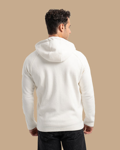 Off-White Zip-Up Cotton Sweatshirt