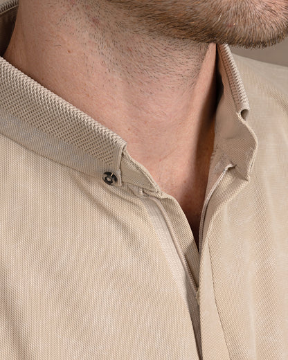 Dark Beige Turkish cotton Polo Shirt Short sleeves