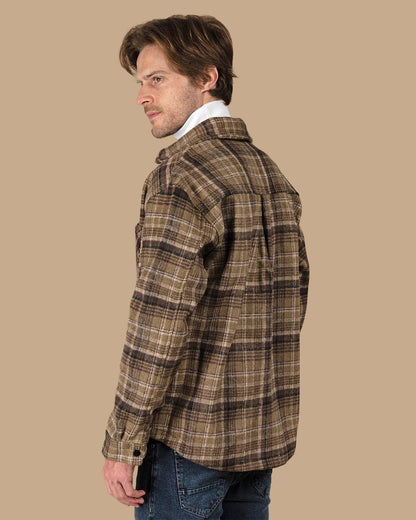 Camel Flannel checkered winter shirt