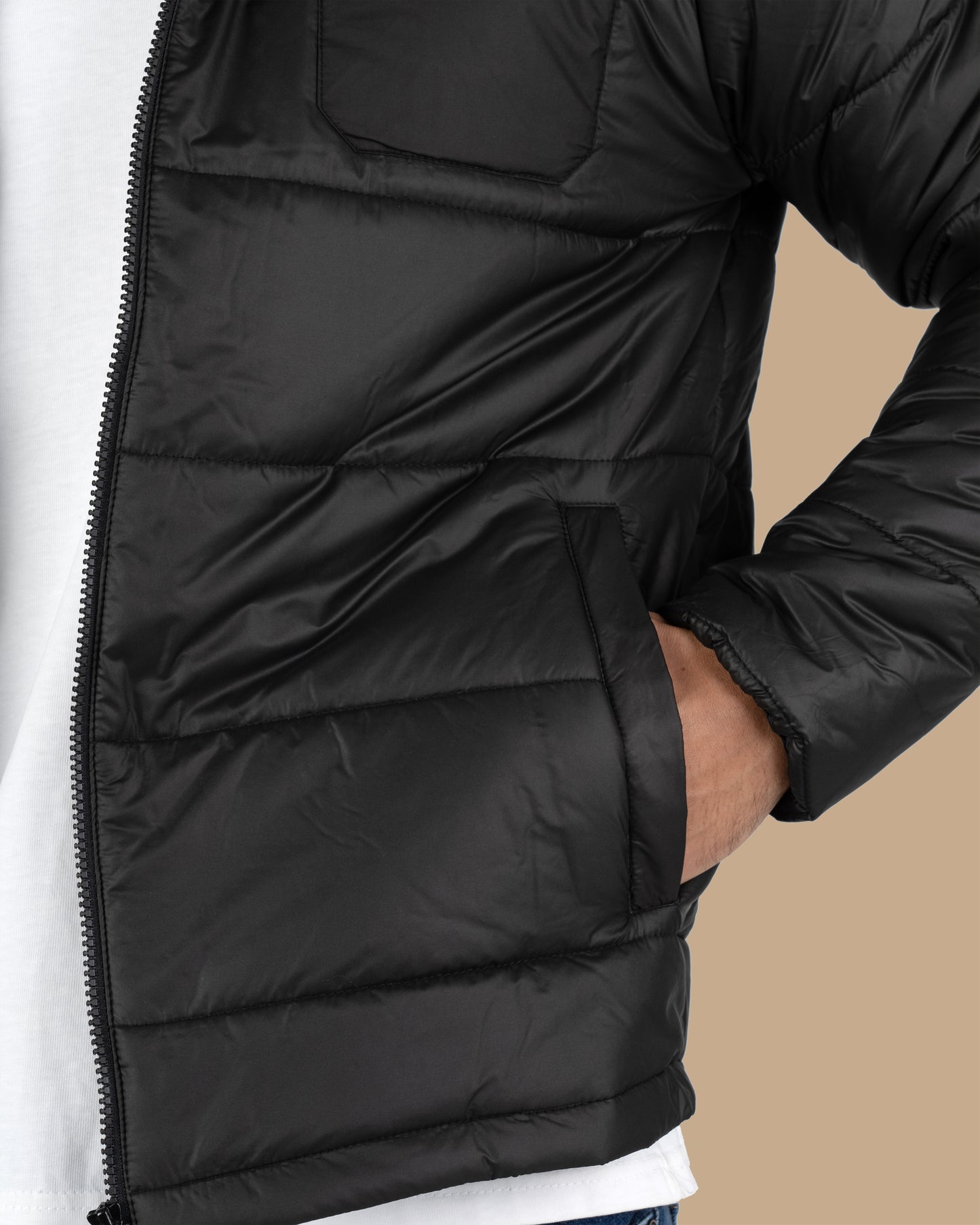 Black Waterproof Puffer Jacket