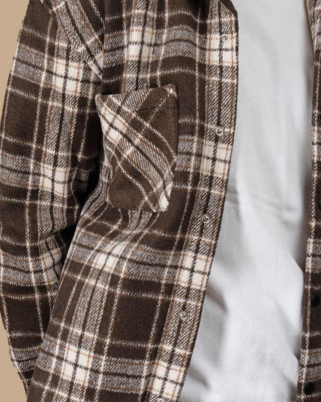 Brown Flannel checkered winter shirt